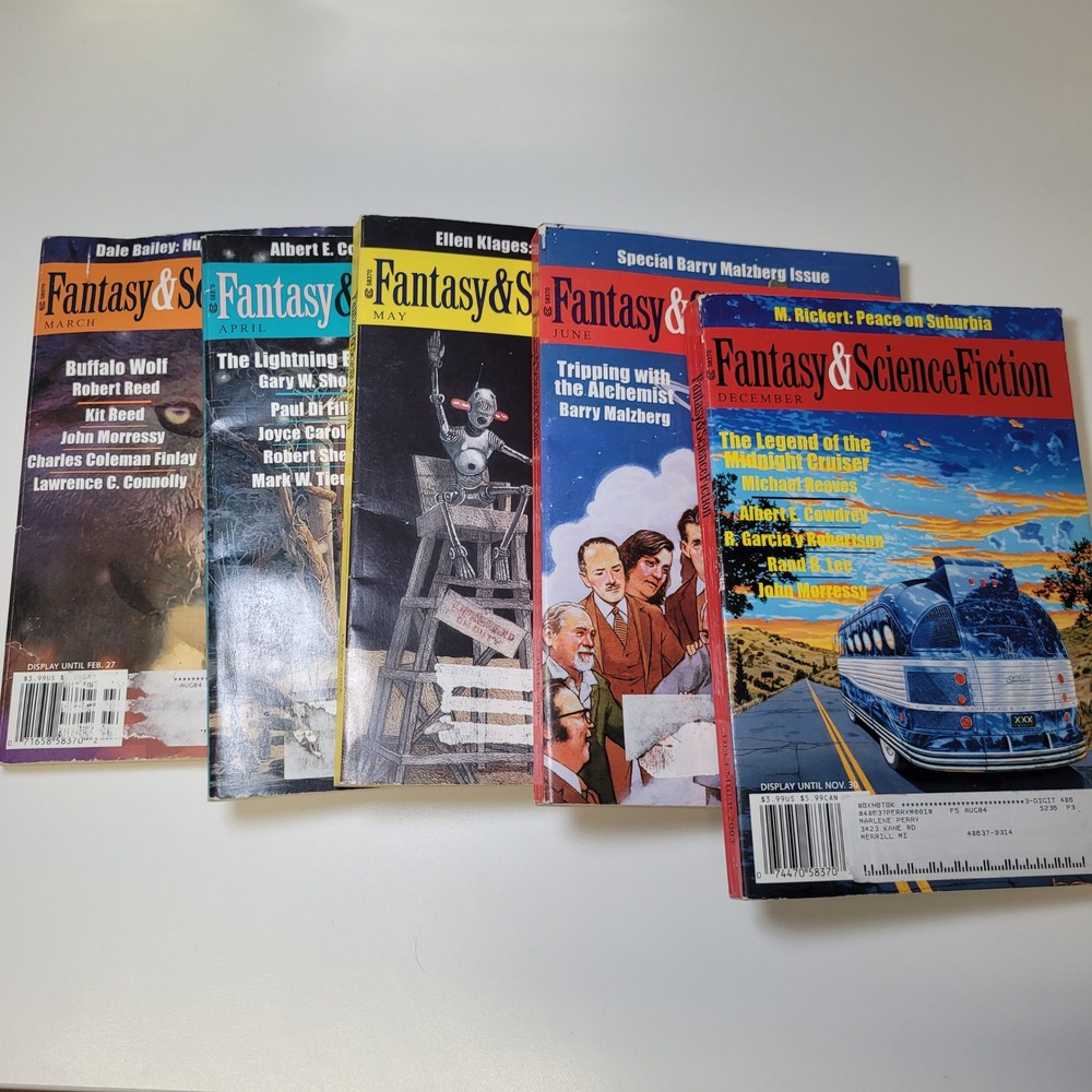 The Magazine of Fantasy Science Fiction 2003‎ Lot 5 Issues March June December